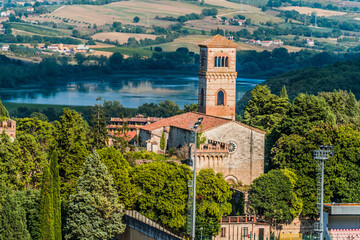 Architecture of Narni, an ancient hilltown of Umbria, Italy