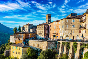 View of Narni, an ancient hilltown of Umbria, Italy