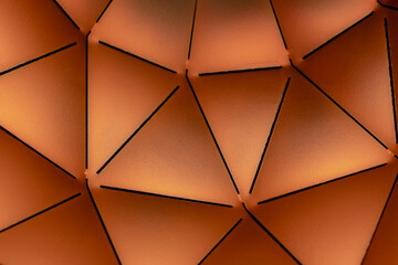 Black and copper geometric background - 379154034