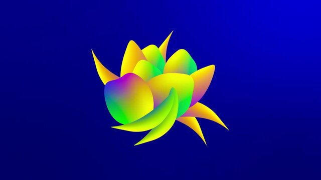 Summer fruit background. Loop of rotation shapes.