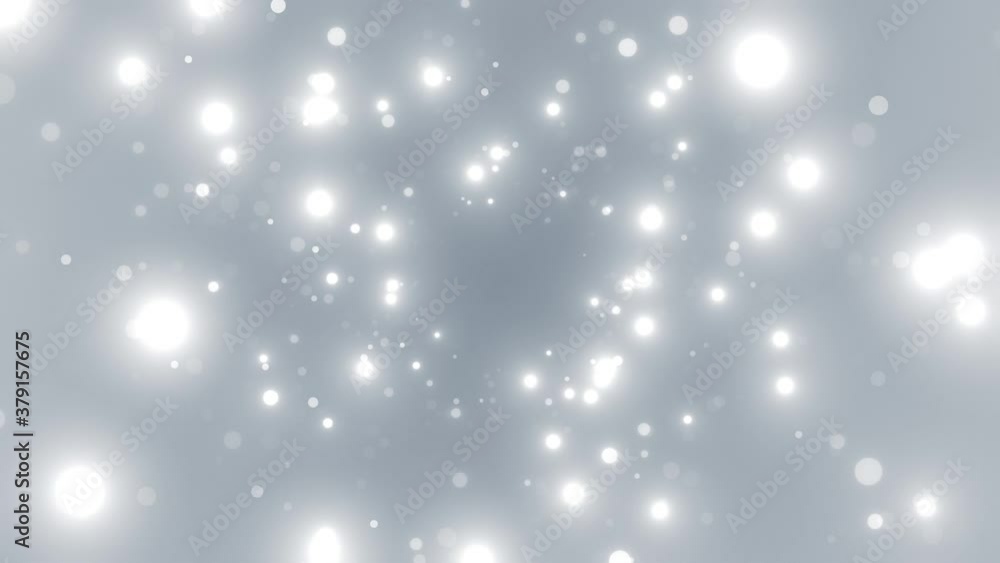 Poster clean light grey background with shiny particles motion. glitter sparks flow texture for glamour con