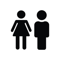 man and woman icon flat vector stock illustration