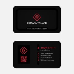 Modern Black corporate business card