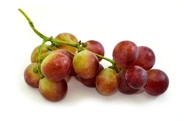 Best Sweet Pink and Red Grape fruit on white background