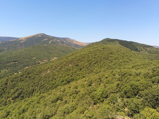Paysage de montagne dans les C&eacute;vennes, vue a&eacute;rienne