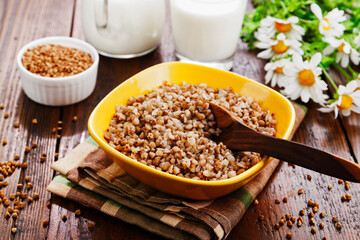 Buckwheat in a bowl
