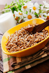 Buckwheat in a bowl
