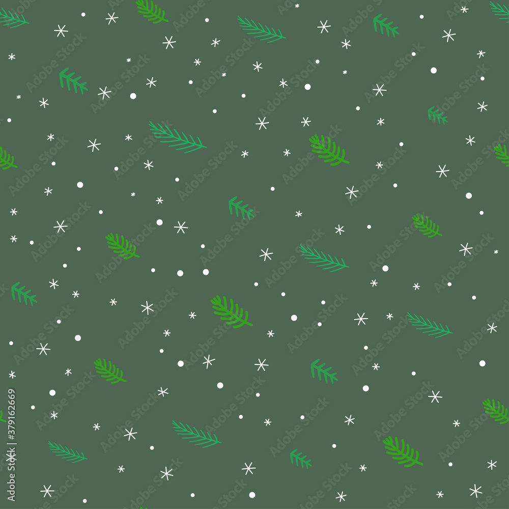 Aufkleber Xmas elements seamless vector pattern
