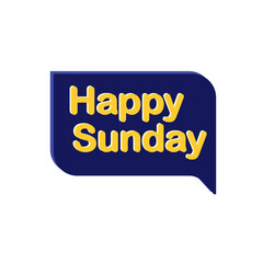 happy sunday greeting poster illustration