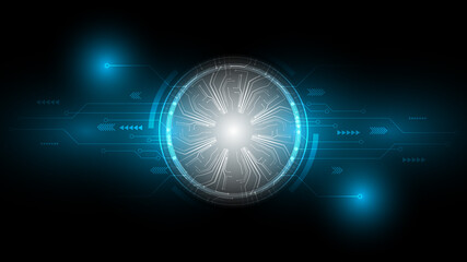 Abstract technology background, Illustration,Hi-tech communication concept innovation background,science and technology digital blue background