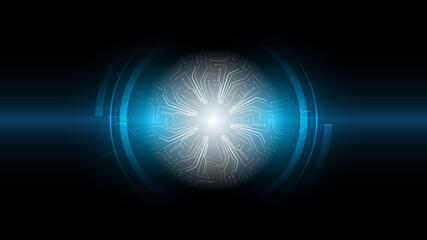 Abstract technology background, Illustration,Hi-tech communication concept innovation background,science and technology digital blue background