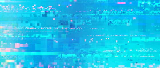 Pixelated glitch abstract background
