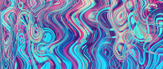 Creative colorful paint strokes abstract