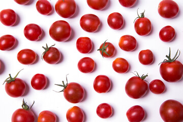 cherry tomatoes on white.