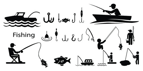 fishing solid icon vector design © Ceyhun