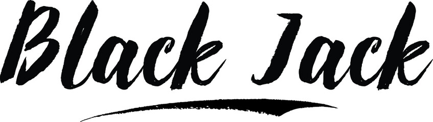 Obraz premium Black Jack Typography Black Color Text On White Background