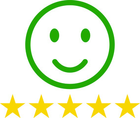 easy to use illustration vector icon of face rating