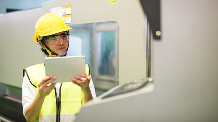 Factory engineer setup machine by coding upload