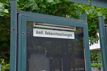 leere informationsvitrine