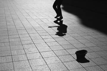Ombre d'un danseur de rue 2