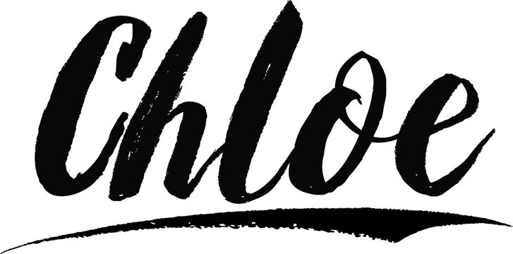 Chloe Handwritten Typography Black Color Text On White Background