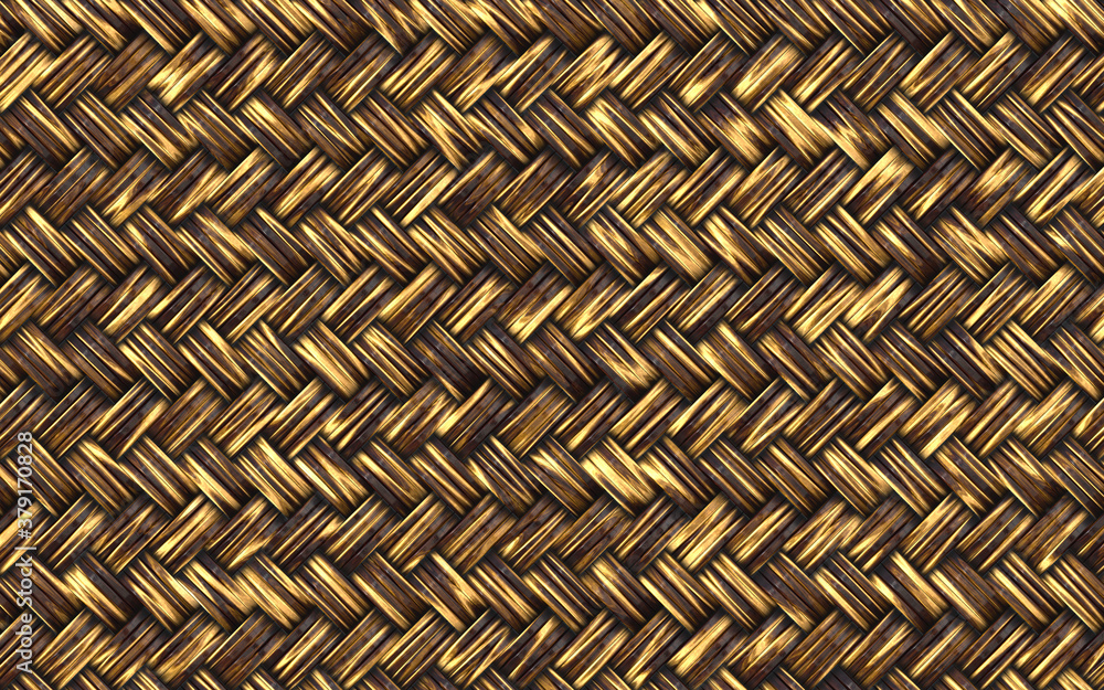 Poster wooden basket weave