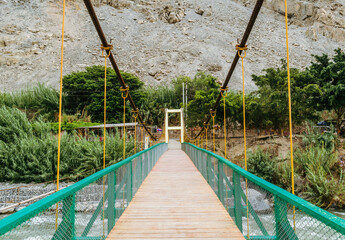 wooden bridge in the sierra