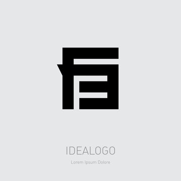 F3 - Vector design element or icon. Letter F and number 3 - logo. Monogram or logotype.