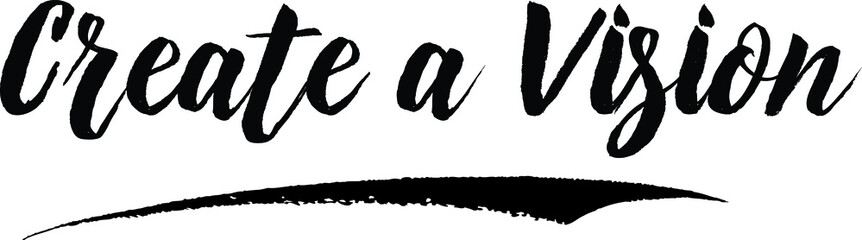 Create a Vision Calligraphy Handwritten Black Color Text On Yellow 
Background