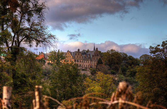 Blick auf die Vitzenburg bei Nebra, Sachsen-Anhalt