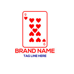 9 of heart playing card 