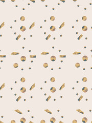 Seamless pattern of multicolored 
watercolor figures. Great for decorating textiles, 
fabrics, scrapbooking and packaging,
 and for any other design.