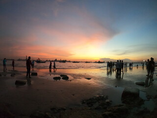 Fototapeta premium Sea Beach Sunset