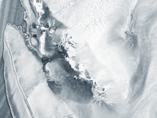 Black and white wave creative abstract hand painted background, marble texture