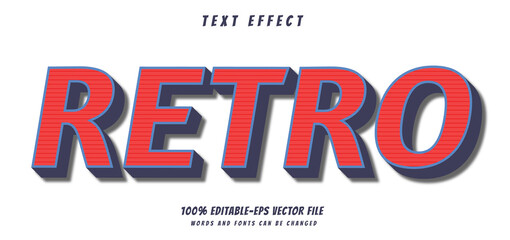 retro text effect editable vector file text design vector