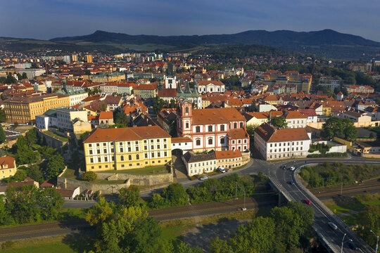 Panorama of Litomerice, it is a town in Northern Bohemia (Usti nad Labem Region), Czech Republic