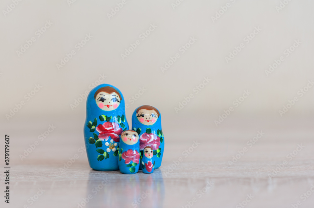 Wall mural mareshki.Russian doll. set of 3 pieces