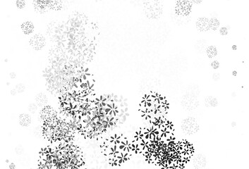 Light Gray vector doodle pattern with leaves.