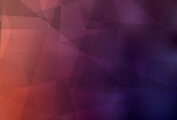 Dark Pink, Red vector gradient triangles texture.