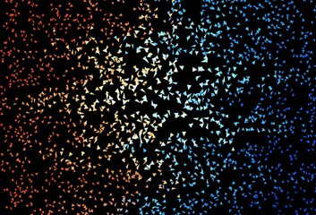 Dark Blue, Red vector template with crystals, triangles.