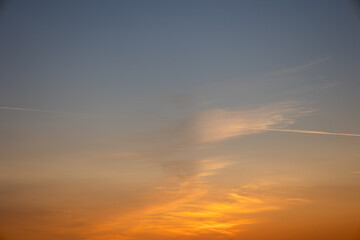 orange sky on a sunset