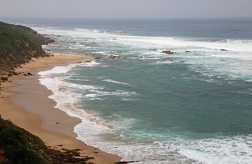 Landscape with Castle Cave beach - Victoria, Australia