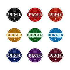 Burger icon, color set