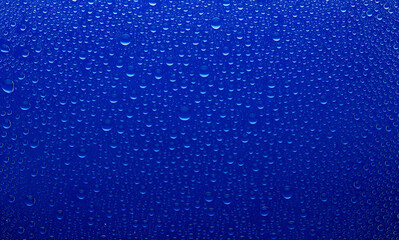 water drops blue background
