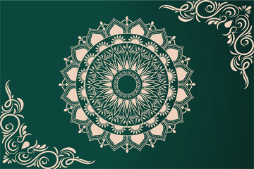 Abstract beautiful mandala design background for greeting card, invitation, and background many templates