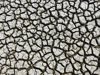 dry bottom of the reservoir