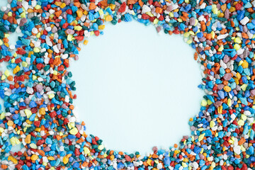 mock up circle background. empty card for your text.