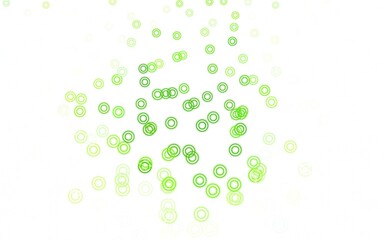 Light Green vector pattern with spheres.