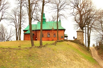 Hłomcza, Kościól, Drewniany, Architektura, Zabytek © woodyd