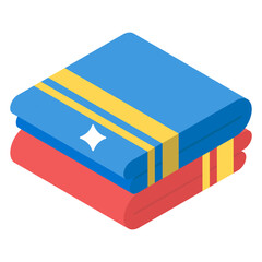 

A fabric icon design, isometric vector 
